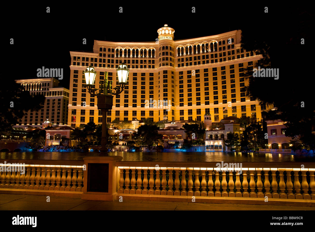 Das Bellagio Hotel und Casino auf dem Strip Las Vegas Nevada Stockfoto