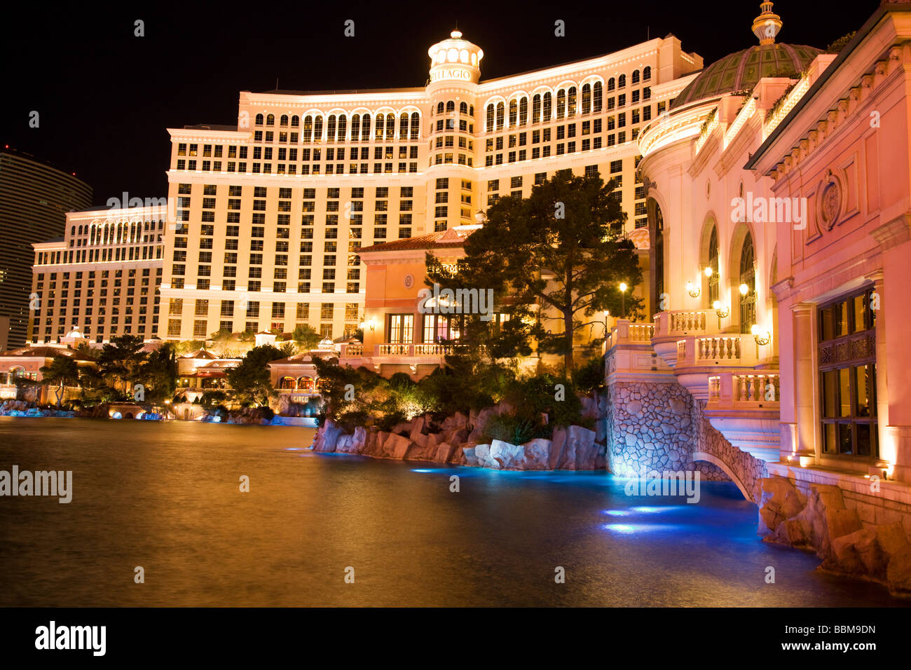 Das Bellagio Hotel und Casino auf dem Strip Las Vegas Nevada Stockfoto