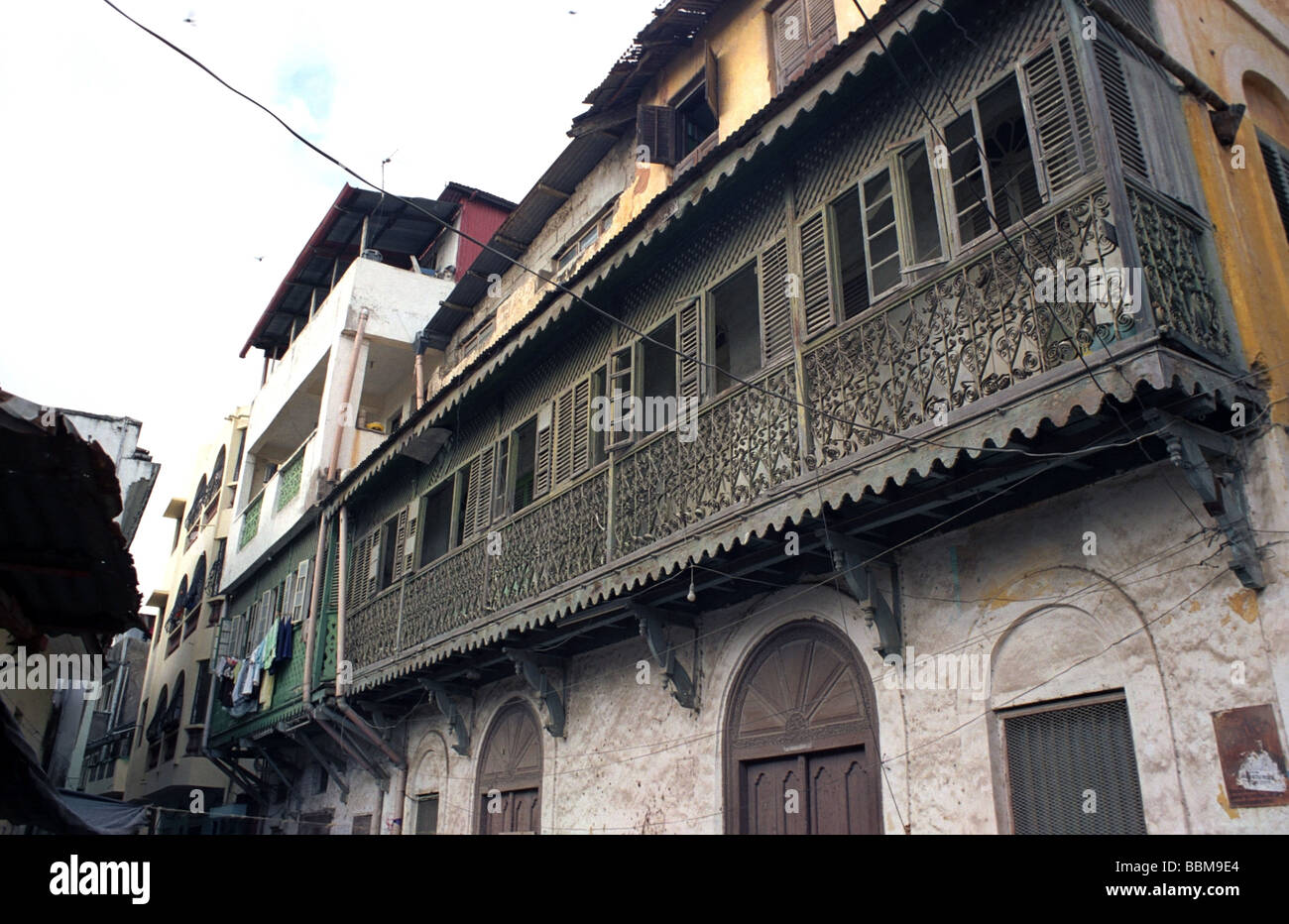 Haus in Ndia Kuu alte Stadt Mombasa Kenia Stockfoto