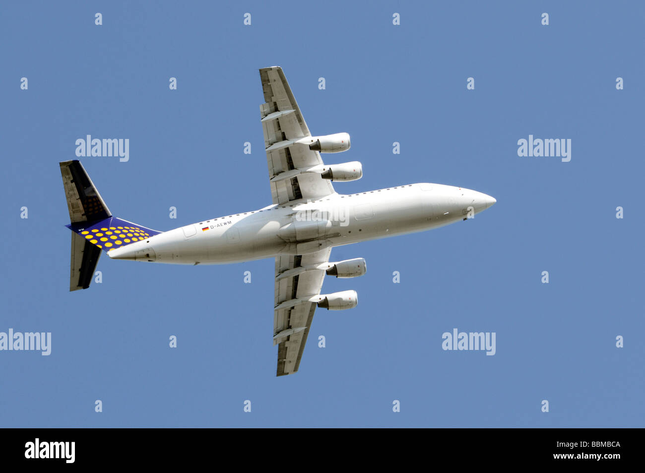 Eurowings BAe 146-300, ausziehen, Frankfurt Flughafen, Frankfurt Am Main, Hessen, Deutschland, Europa Stockfoto