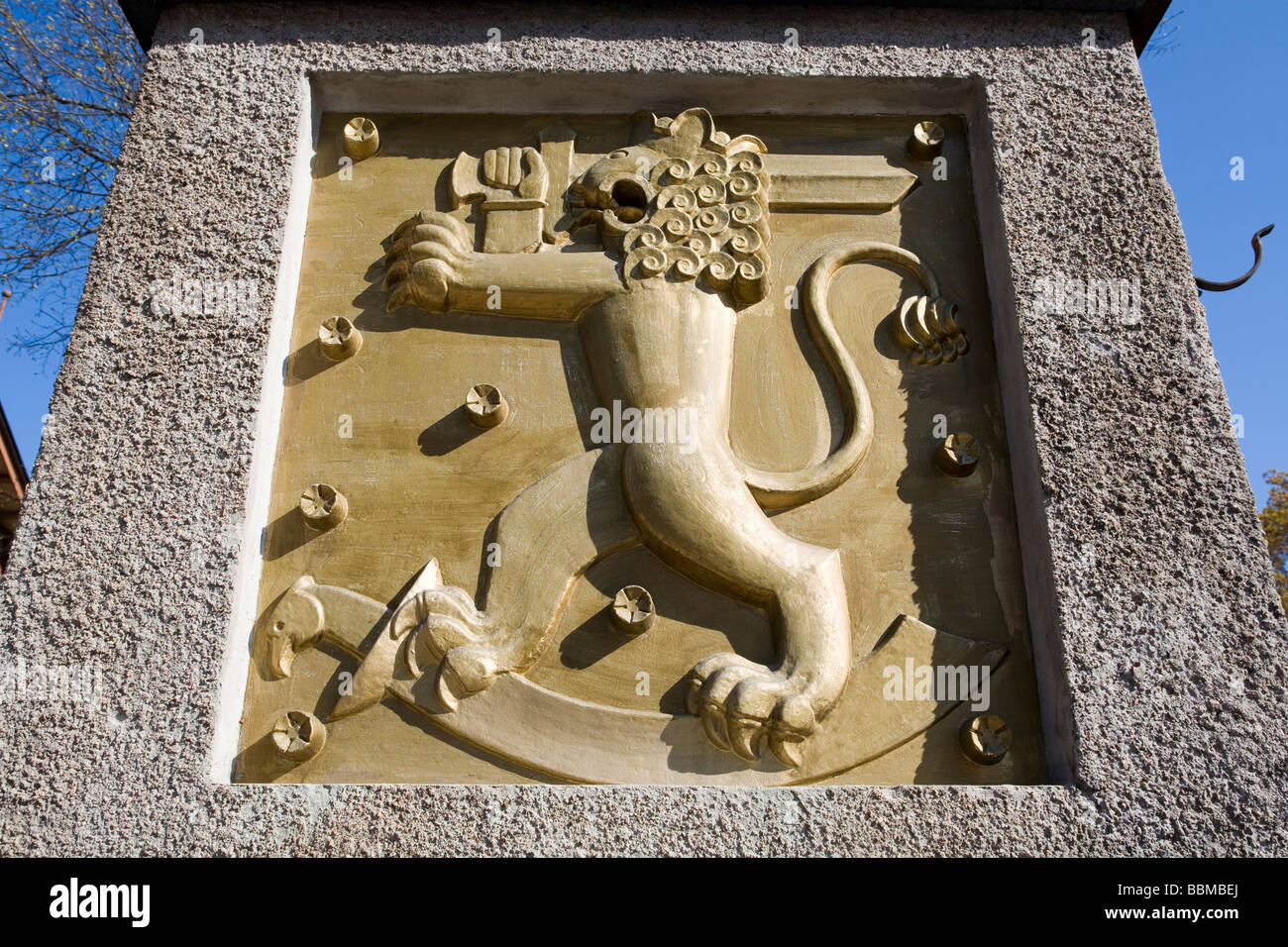 Finnische nationale Mantel-vonarme Stockfoto