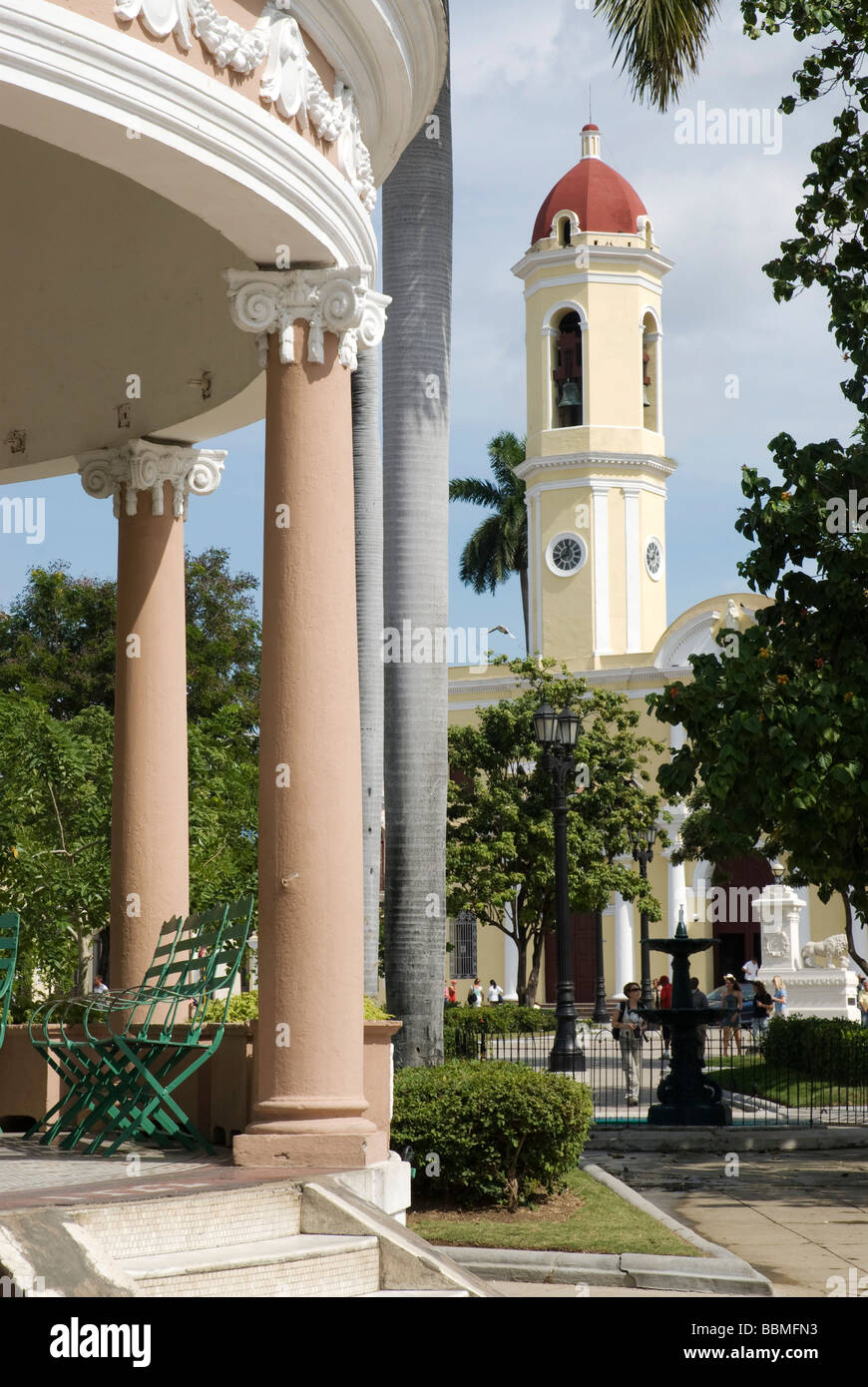 Kuba, Cienfuegos. Jose Marti Plaza, Cienfuegos Stockfoto