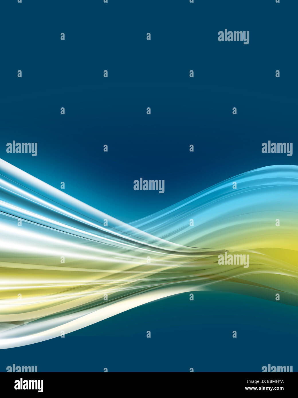 Abstrakte Muster des Lichtstrahls vor blauem Hintergrund Stockfoto