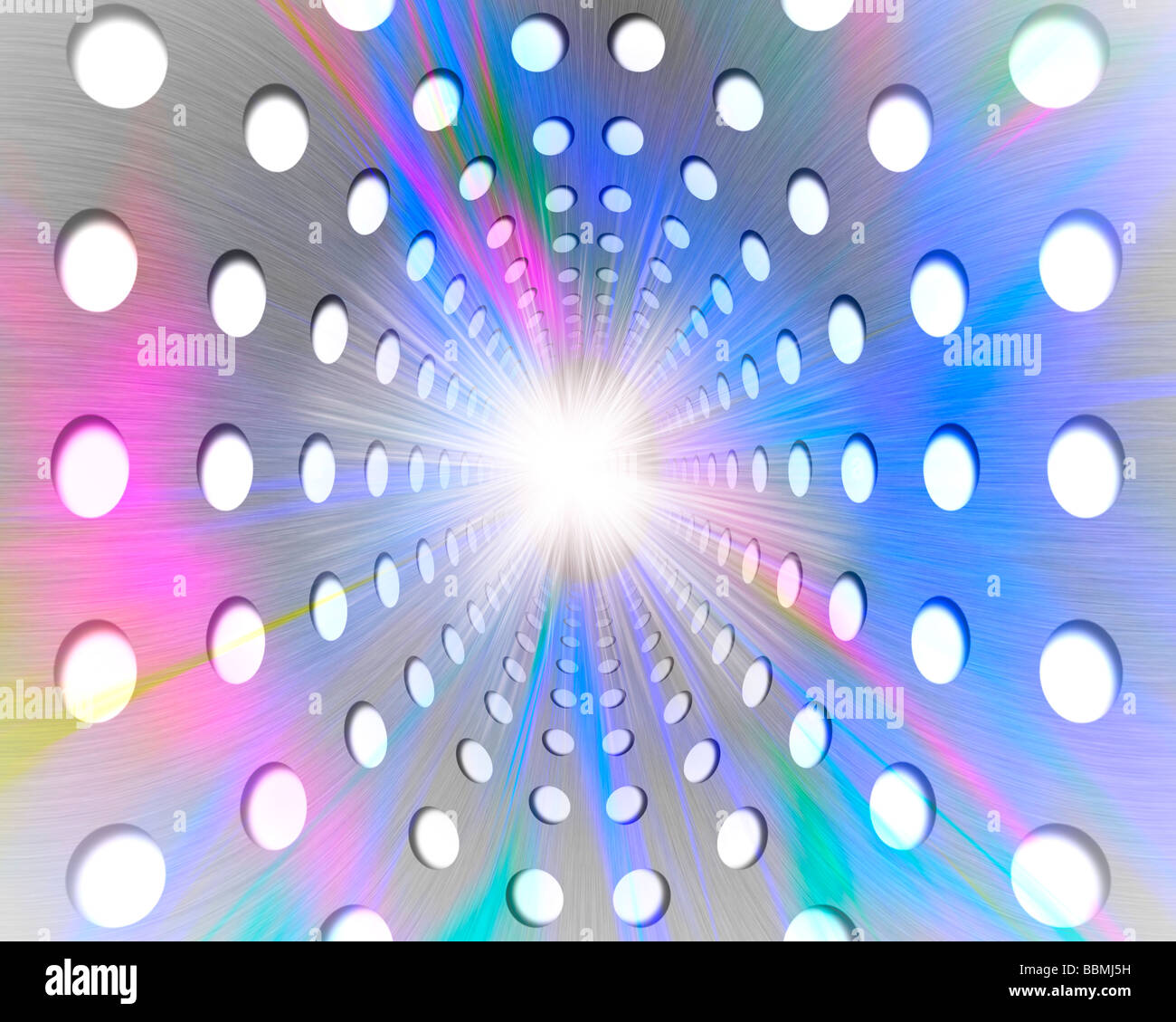 Leuchtende Licht mit Kreismuster Stockfoto