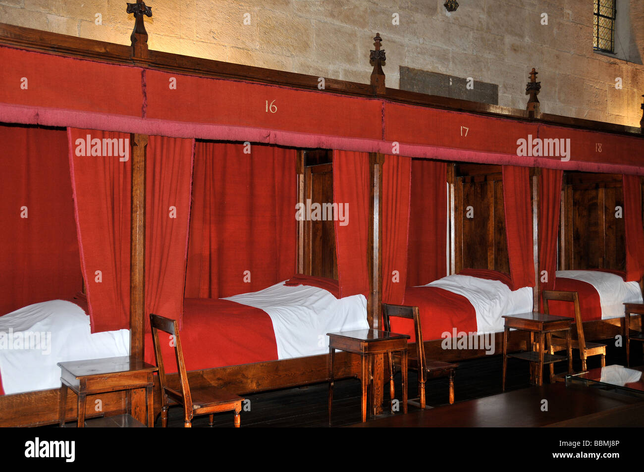 Hospiz von Beaune, Schlafsaal, Beaune, Cote d' oder, Burgund, Frankreich, Europ Stockfoto