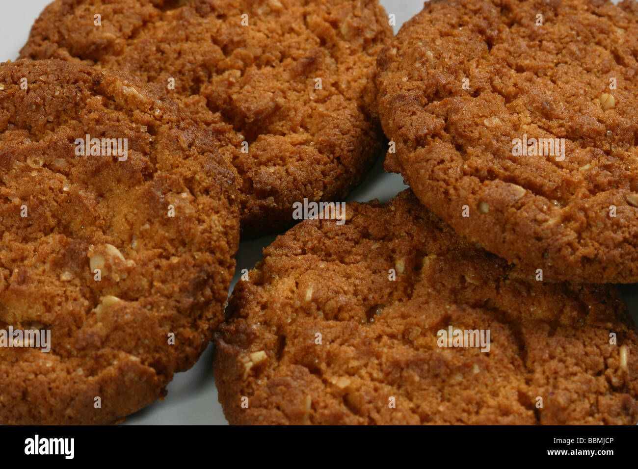 Honig-Haferflocken-Cookies Stockfoto