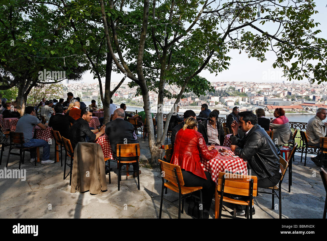 Café Pierre Loti, Eyuep, Istanbul, Türkei Stockfoto