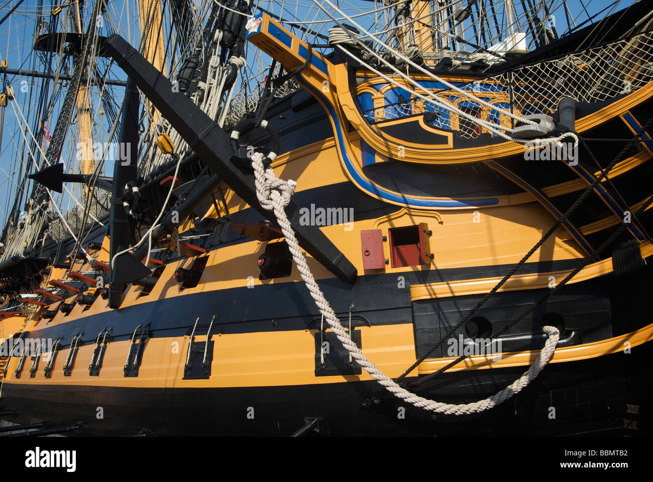 HMS Victory Portsmouth Harbour Marinedocks Stockfoto