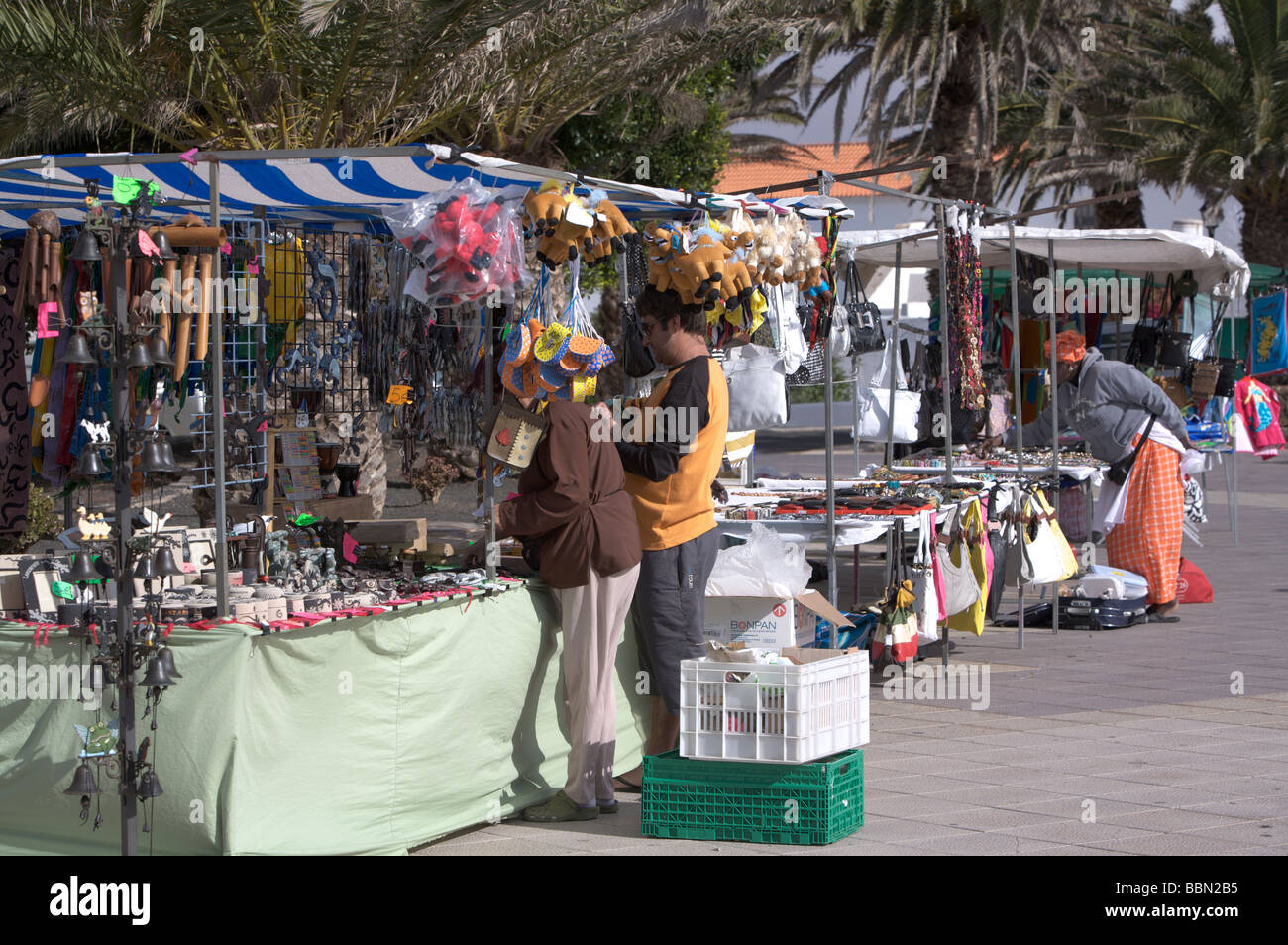 Spaß und shopping von Teguise Markt auf Lanzarote Stockfoto