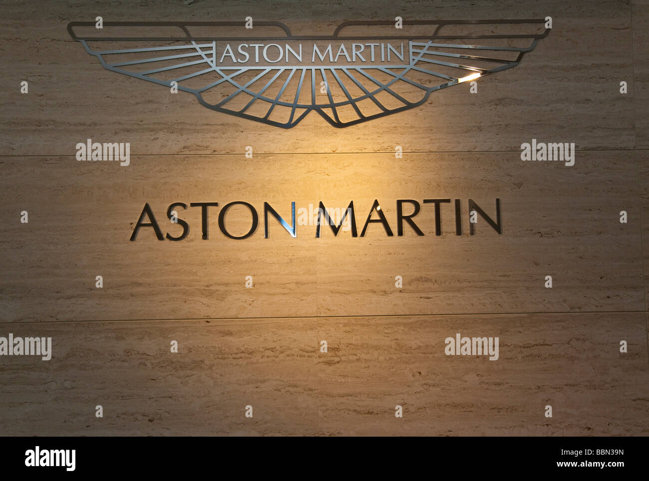 Aston Martin Logo Stockfoto