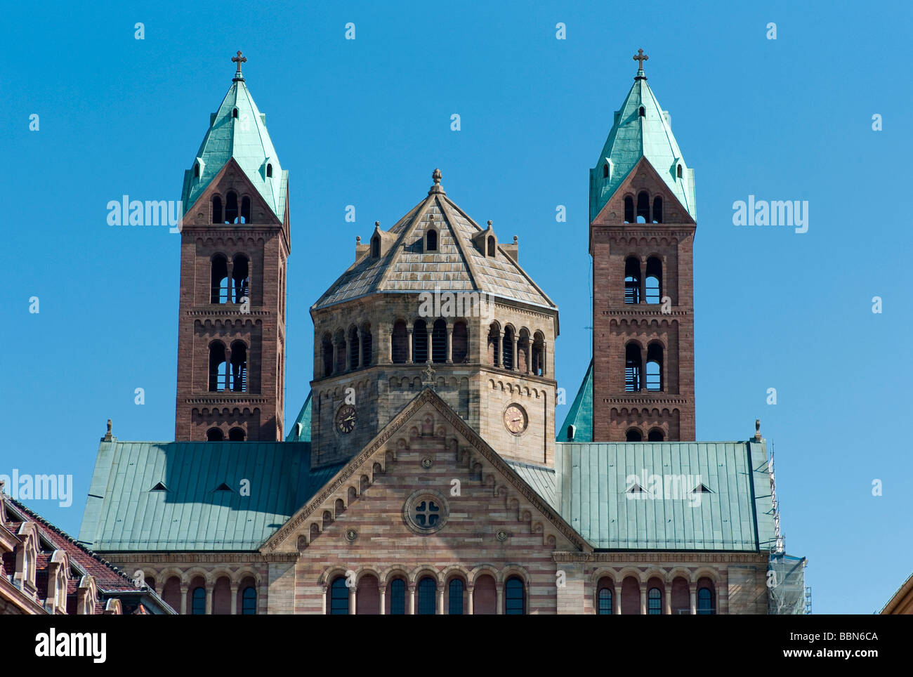 Der Speyerer Dom, Kaiserdom, Speyer, Rheinland-Pfalz, Deutschland, Europa Stockfoto