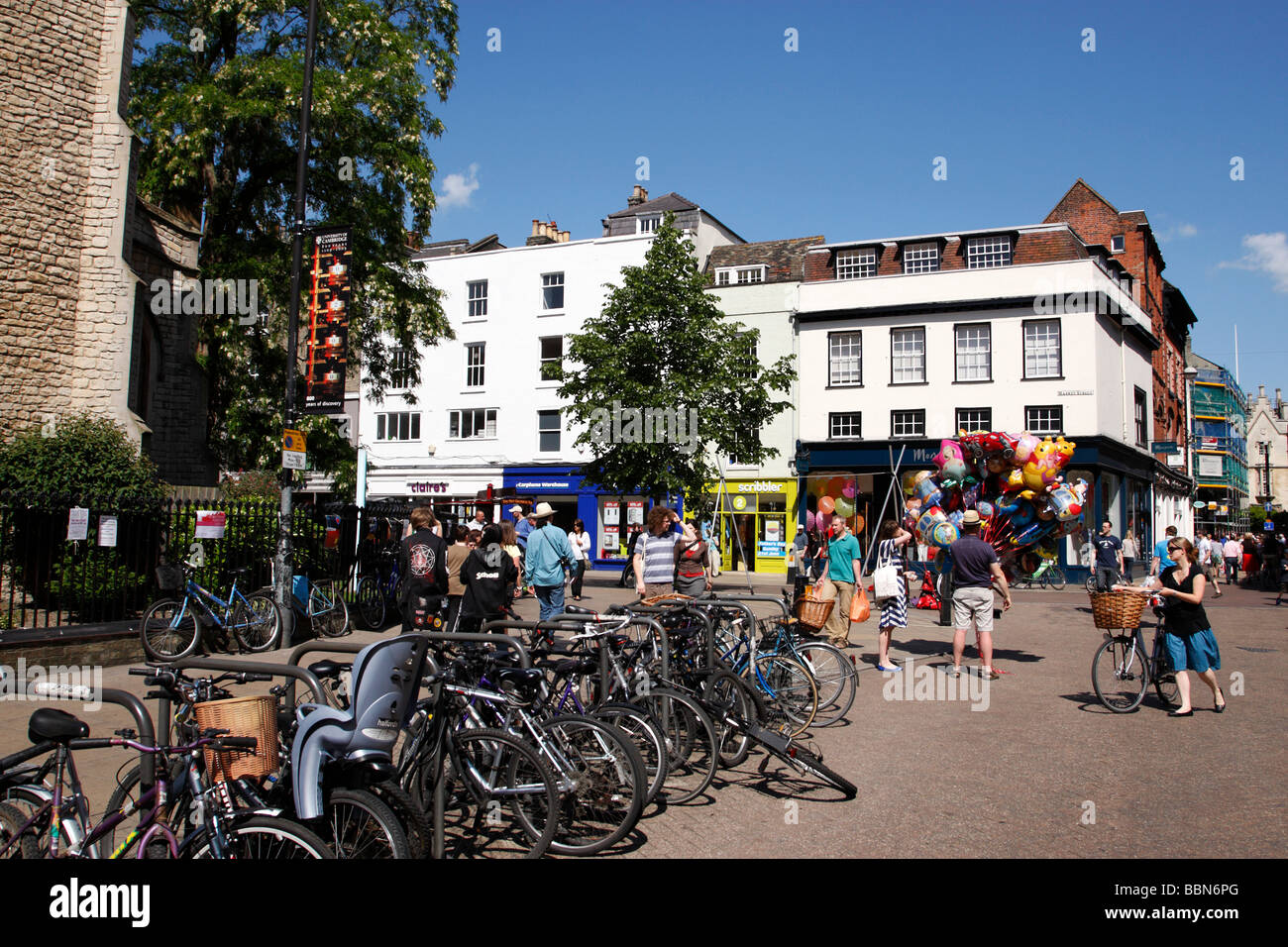 Blick entlang der St Andrews Street Richtung Markt Straße Cambridge uk Stockfoto