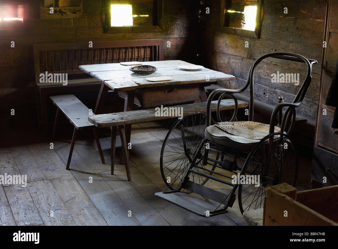 Bauernhaus "Kogelnik aus Lavanttal, 17. Jahrhundert, Kärntner Freilichtmuseum Kärntner Freilichtmuseum Maria Saal, Kärnten, Stockfoto