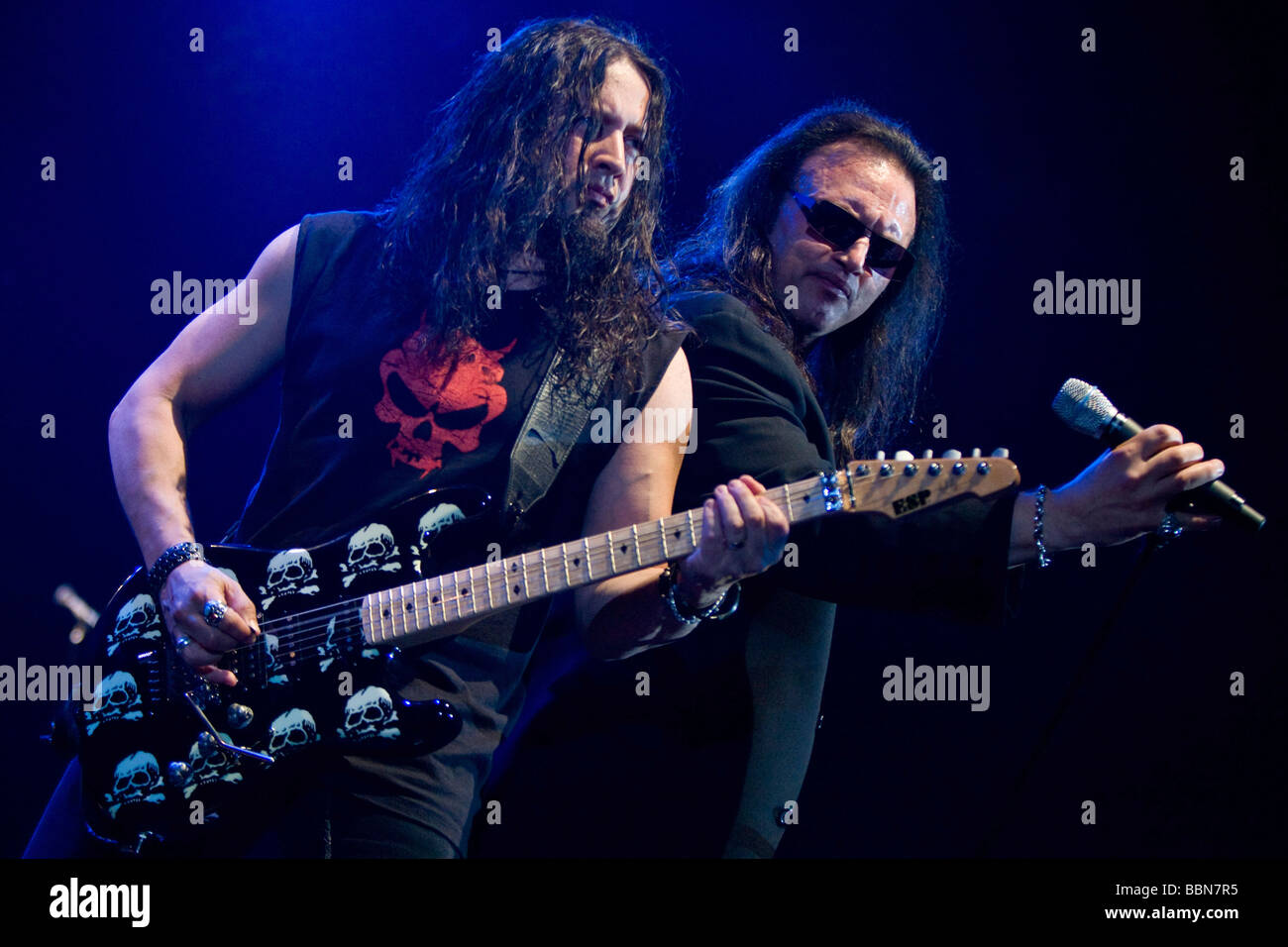 Die US-amerikanische Progressive-Metal-Band Queensryche Leben Rock Sound Festival in Huttwil, Schweiz, Europa Stockfoto