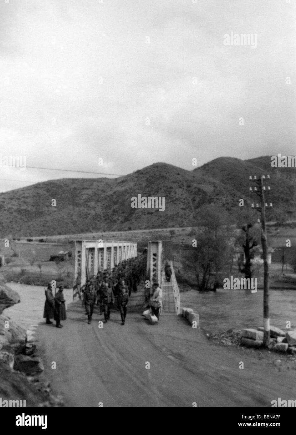 Veranstaltungen, Zweiten Weltkrieg/WWII, Bulgarien, Balkan Kampagne 1941, Deutsche Infanterie