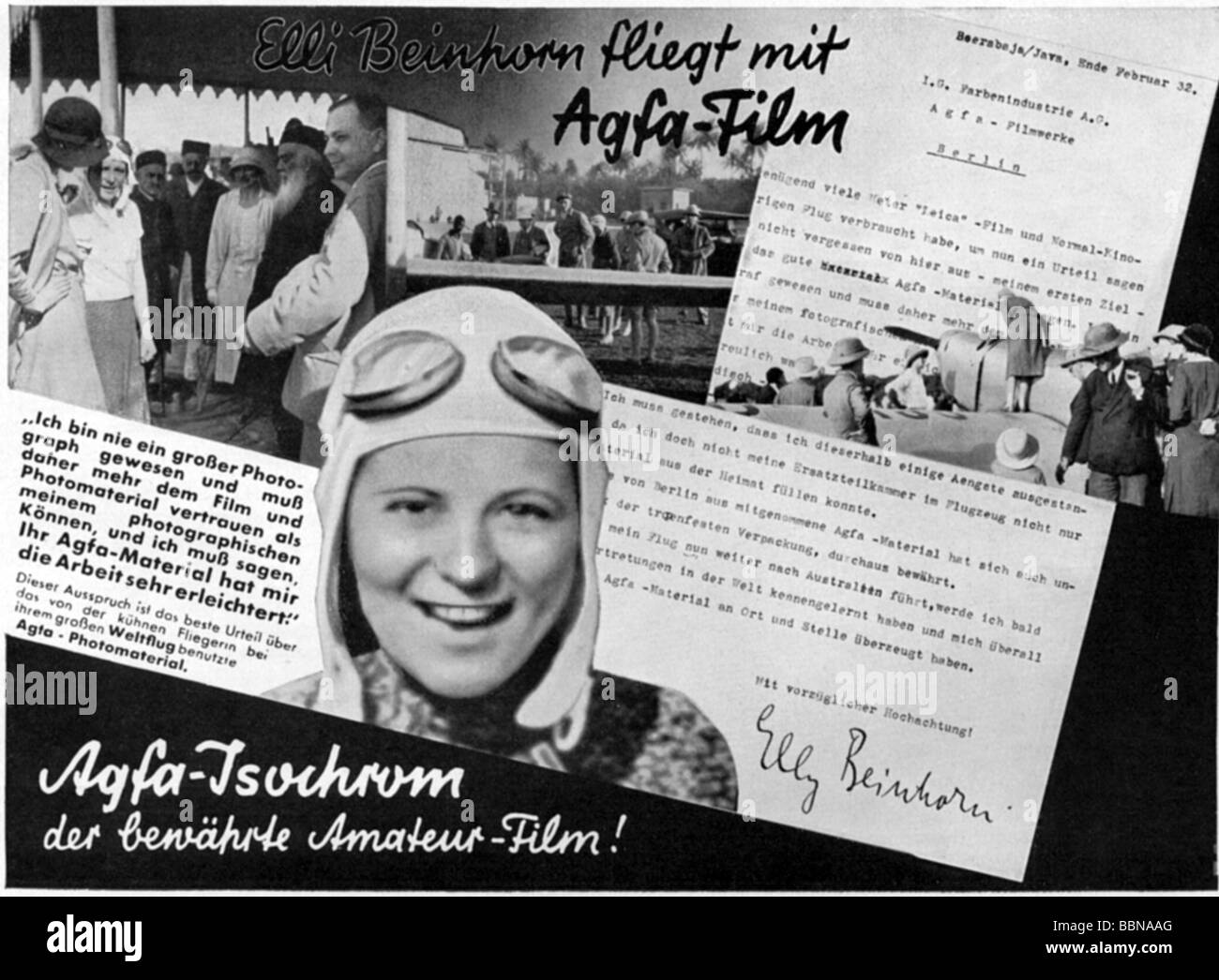 Werbung, Fotografie, Film, Agfa Isochrom, Werbung, "Atlantis", August 1932, Stockfoto