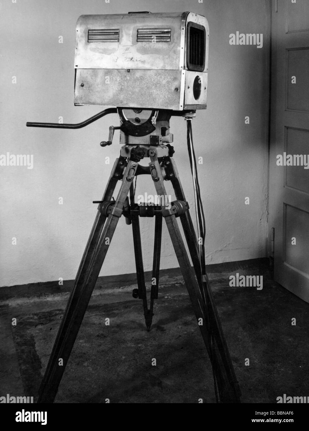 Rundfunk, Fernsehen, Technik, behelfsmäßige Kamera, Nordwestdeutscher Rundfunk (Northwest German Broadcasting, NWDR), ca. 1952, Stockfoto