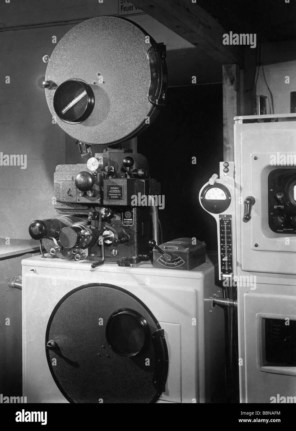 Rundfunk, Fernsehen, Technik, Filmmaschine, Nordwestdeutscher Rundfunk (Nordwestdeutscher Rundfunk, NWDR), ca. 1952, Stockfoto