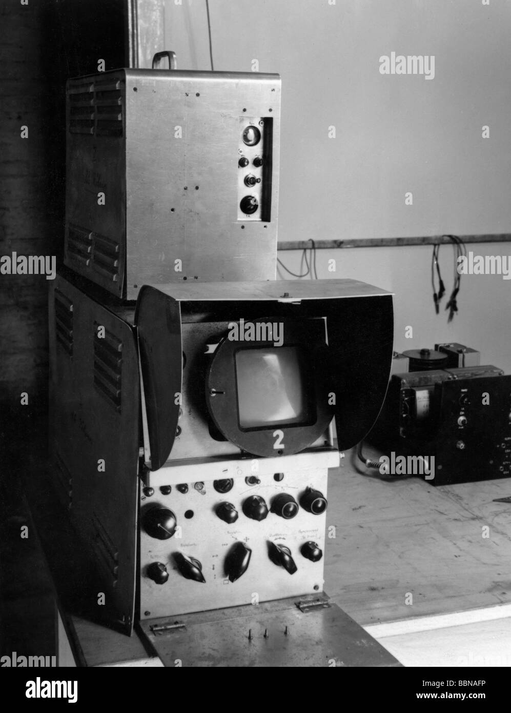 Rundfunk, Fernsehen, Technik, provisorischer Steuerempfänger, Nordwestdeutscher Rundfunk (Nordwestdeutscher Rundfunk, NWDR), ca. 1952, Stockfoto
