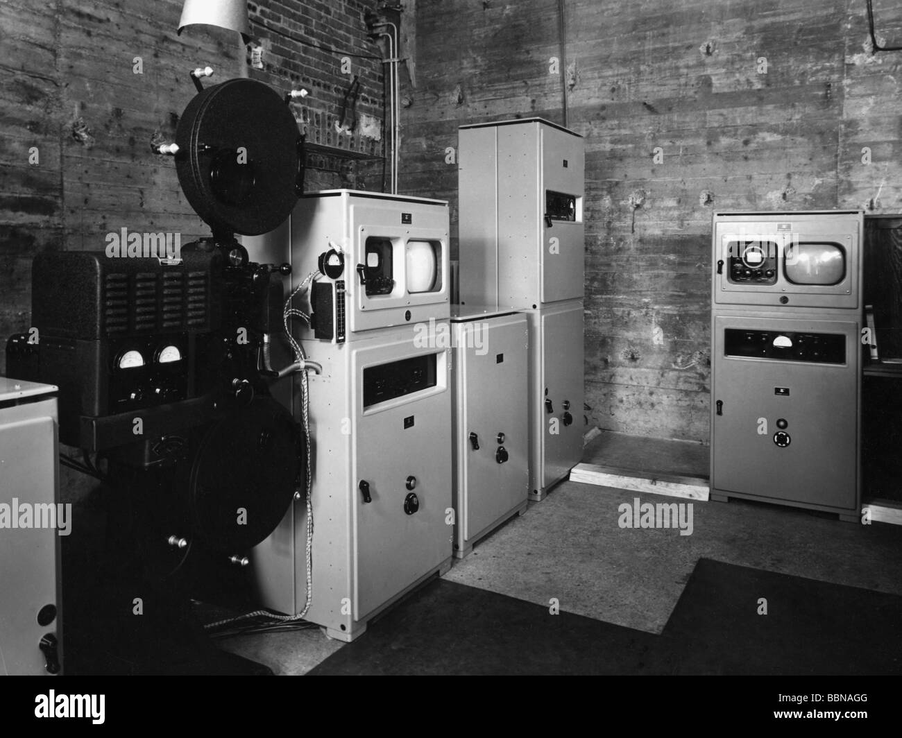 Rundfunk, Fernsehen, Technik, Fernsehraum, Nordwestdeutscher Rundfunk (Nordwestdeutscher Rundfunk, NWDR), Herbst 1950, Stockfoto