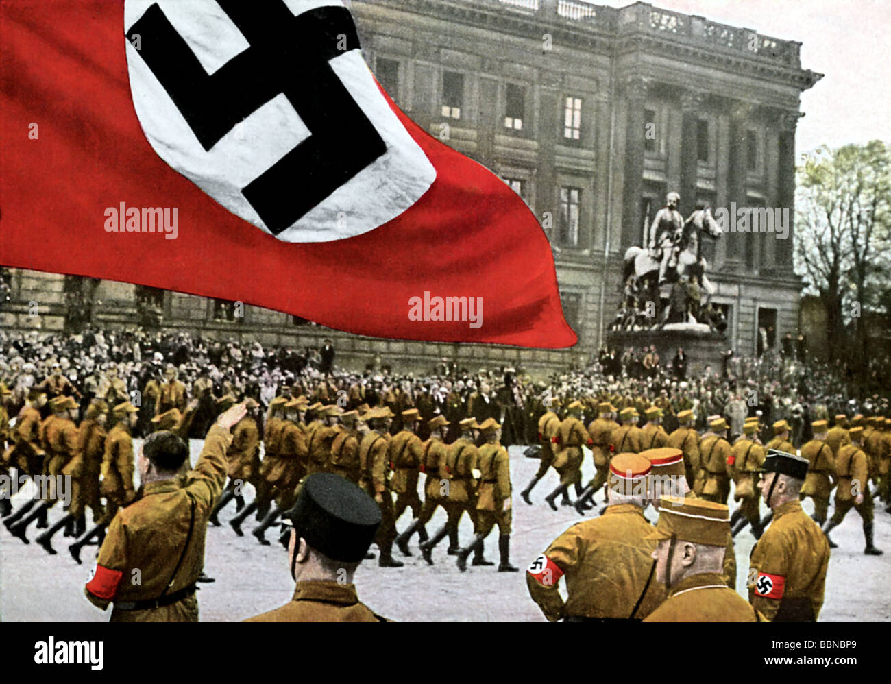 Nazismus/Nationalsozialismus, Ereignisse, Parade der SA für Adolf Hitler in Braunschweig, 1931, Stockfoto