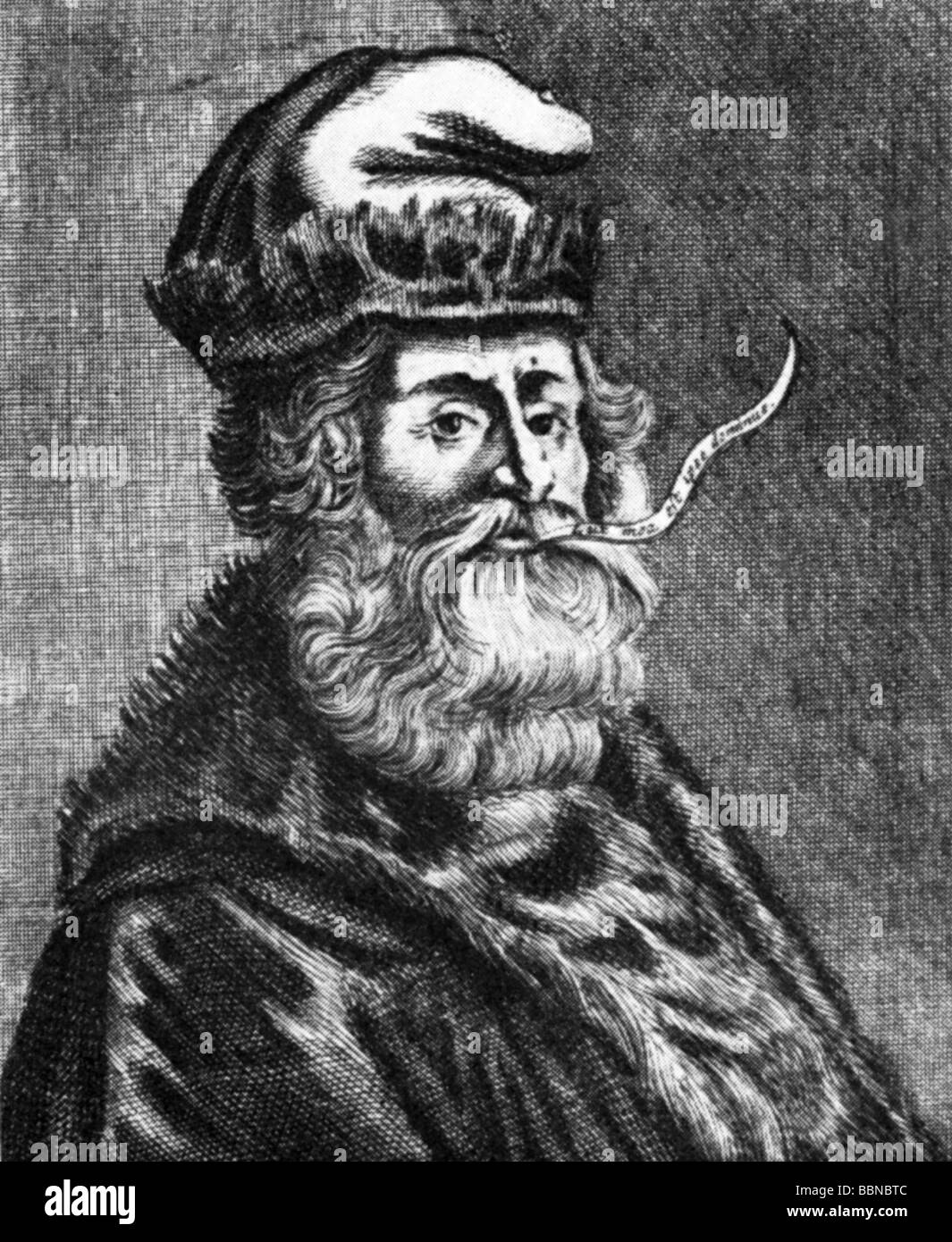 Ramon Llull (Raimundus Lullus) 1234 - 1315 / 1316, katalanische Autor/Autorin und mysticist, Porträt, Kupferstich, 16. Jahrhundert, Artist's Urheberrecht nicht gelöscht werden Stockfoto