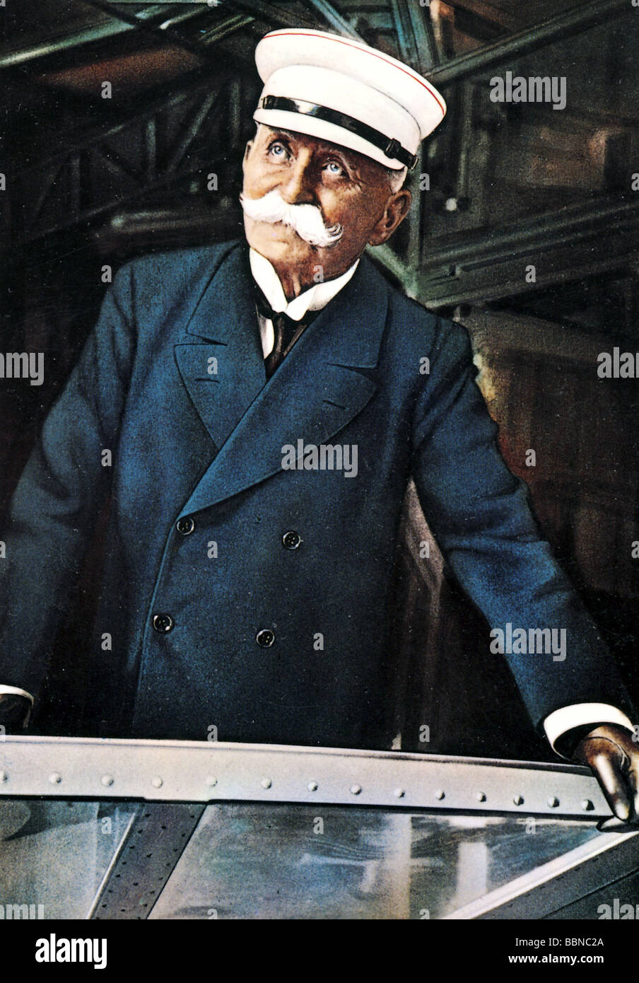 Zepelin, Ferdinand Graf von, 8.7.18-8.3.1917, Deutscher General, Flugzeughersteller, halbe Länge, Malerei, Stockfoto