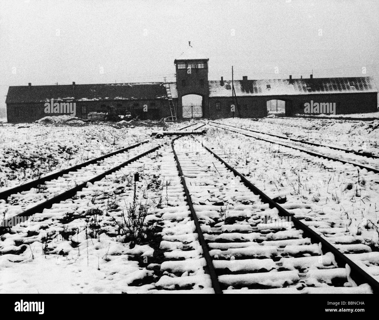 Geographie/Reisen, Polen, Oswiecim, KZ-Denkmal von Auschwitz, Gaskammern, Außenansicht, 1963, Stockfoto