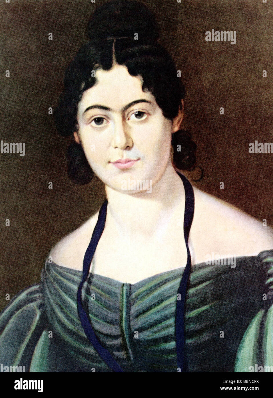 Marx, Jenny, 12.2.1814 - 2.12.1881, deutsche Aktivistin des Sozialismus, Ehefrau von Karl Marx, Porträt, ca. um 1840, Stockfoto