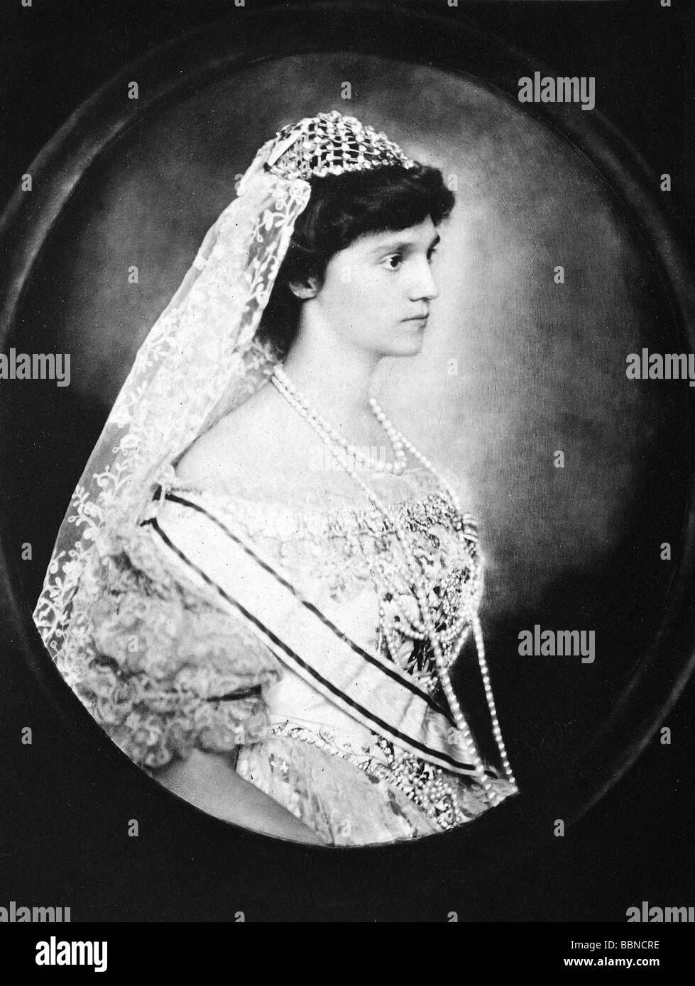 Zita von Bourbon-Parma, 9.5.1892 - 14.3.1989, Empress Consort of Oesterreichs - 1918, Ehefrau von Kaiser Karl I. von Österreich, Porträt, Postkarte, ca. 1910, Stockfoto
