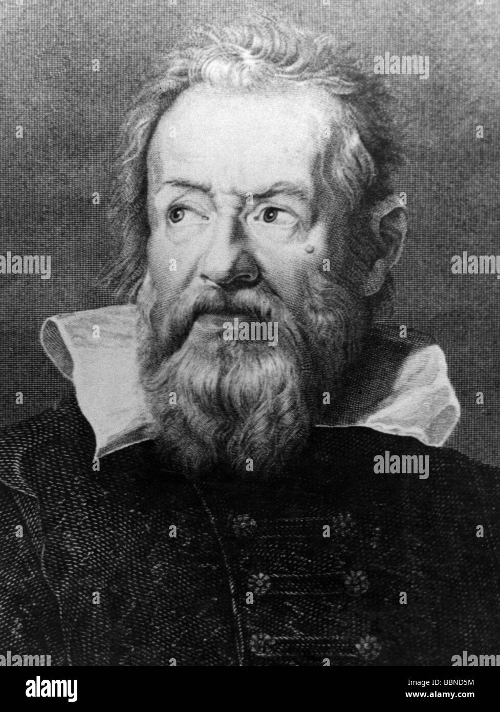 Galilei, Galileo, 15.2.1564 - 8.1.1642, Italienische Wissenschaftler (Astronom, Physiker, Philosoph), Porträt, nach dem Lackieren,, Artist's Urheberrecht nicht gelöscht werden Stockfoto