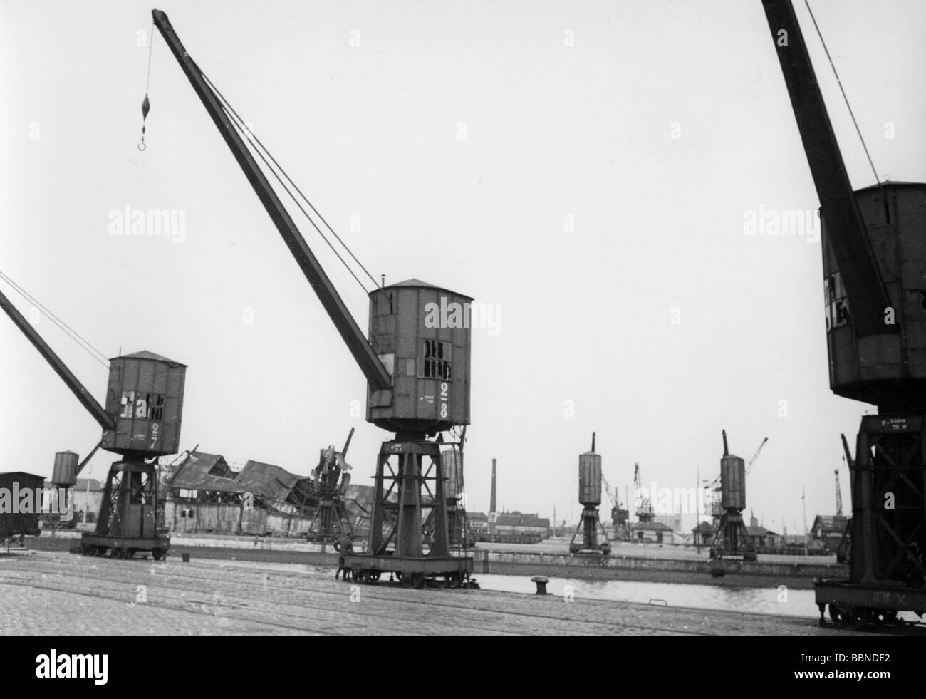 Veranstaltungen, zweiten Weltkrieg / WWII, Frankreich, den Hafen von Dünkirchen nach der Besetzung durch die deutschen, Juni 1940 Stockfoto