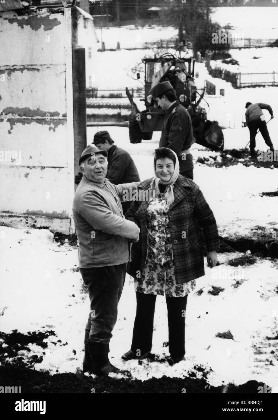 Geographie/Reise, Deutschland, Innerdeutsche Grenze, Eröffnung, Moedlareuth, 7.12.1989, Stockfoto