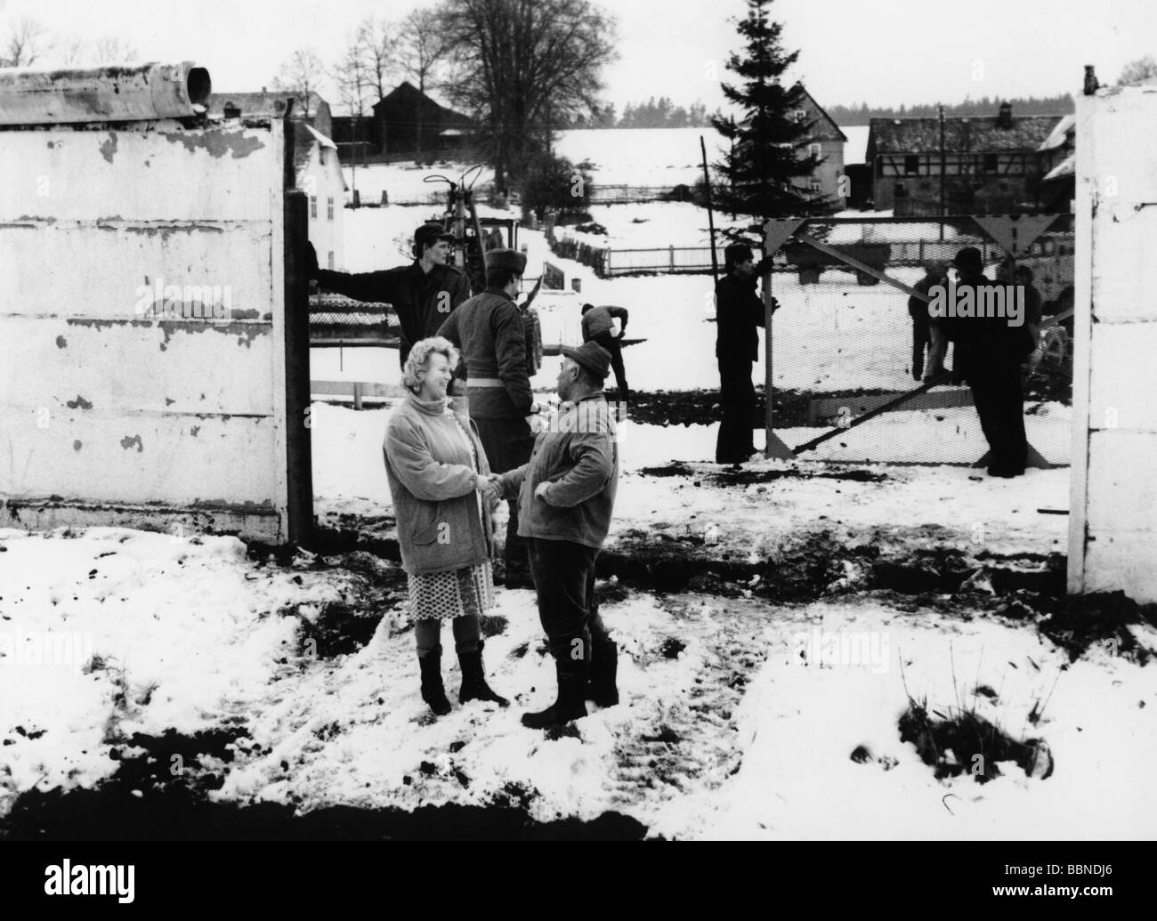 Geographie/Reise, Deutschland, Innerdeutsche Grenze, Eröffnung, Moedlareuth, 7.12.1989, Stockfoto