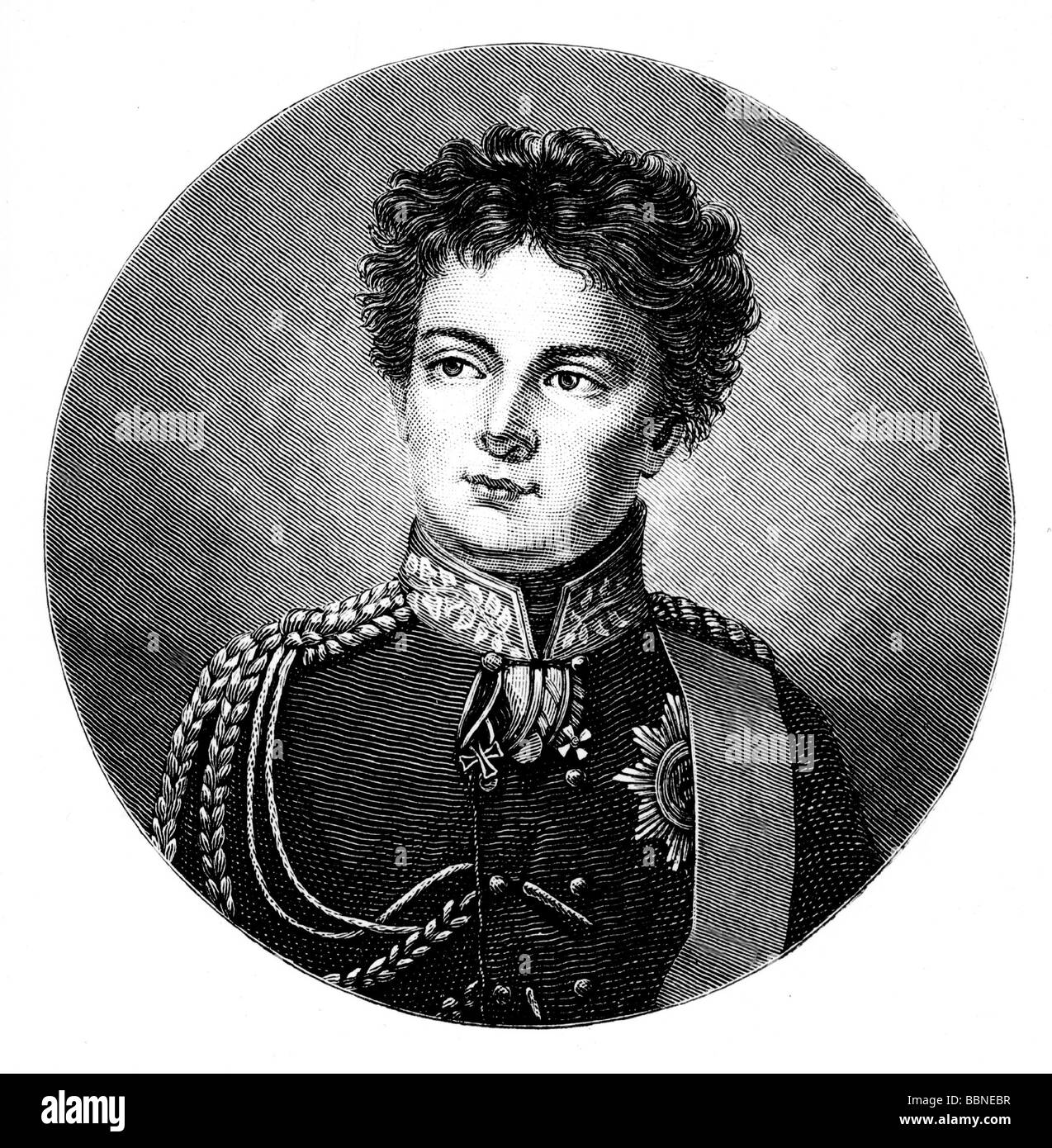 Friedrich Wilhelm IV., 15.10.95 - 2.1.1861, König von Preßburg 7.6.1840 - 26.10.1858, Porträt, 25 Jahre alt, als Prinz der Krone, 188, Stockfoto