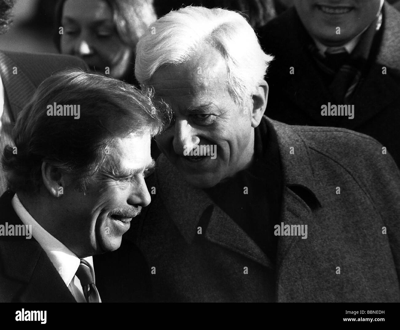Weizsaecker, Richard von, 15.4.1920 - 31.1.2015, deutscher Politiker (CDU), Bundespräsident, mit Vaclav Havel, ca. 1991, Stockfoto