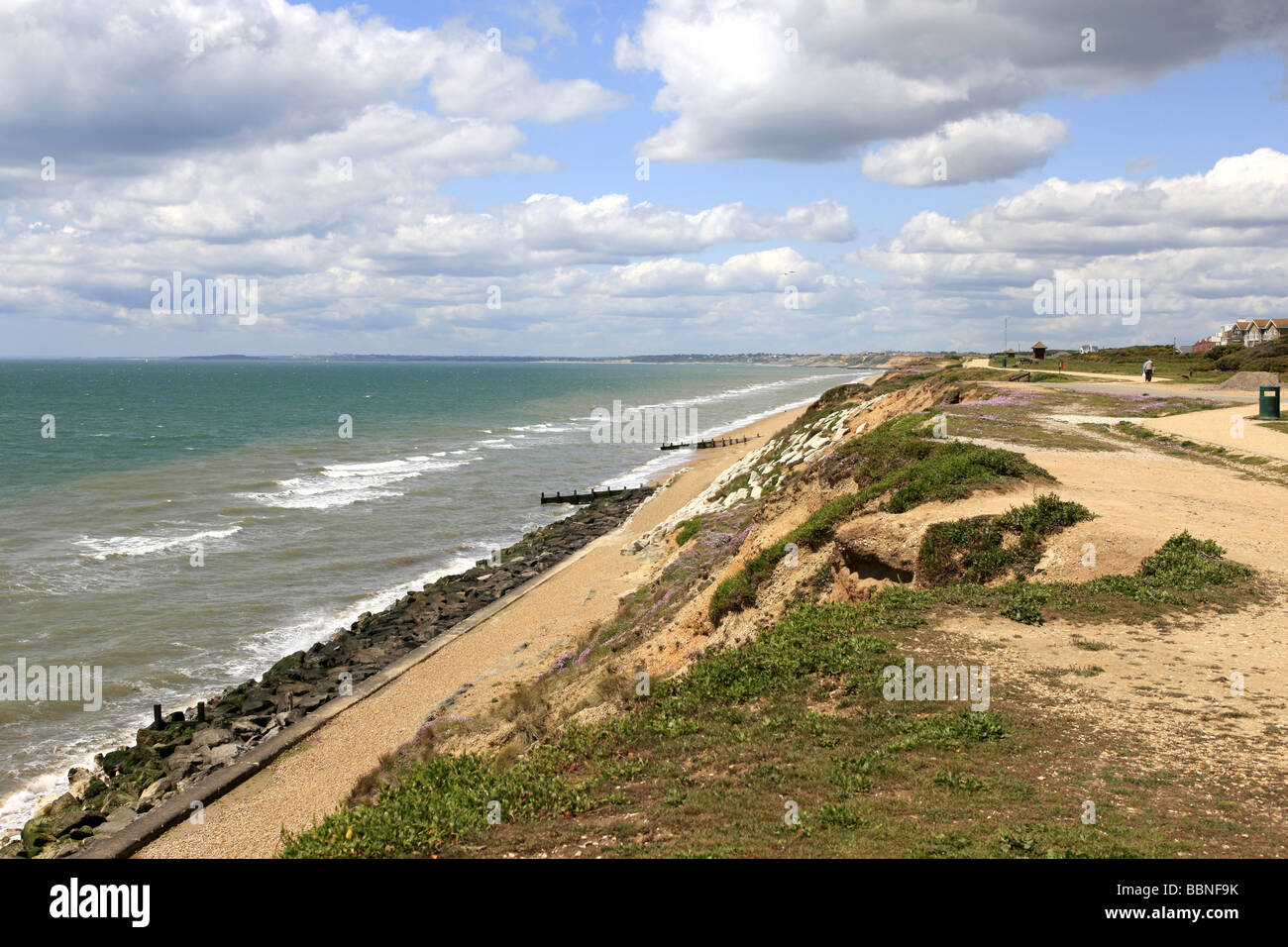 Die Klippe Fuß entlang der Küste bei Milford am Meer in Hampshire Stockfoto