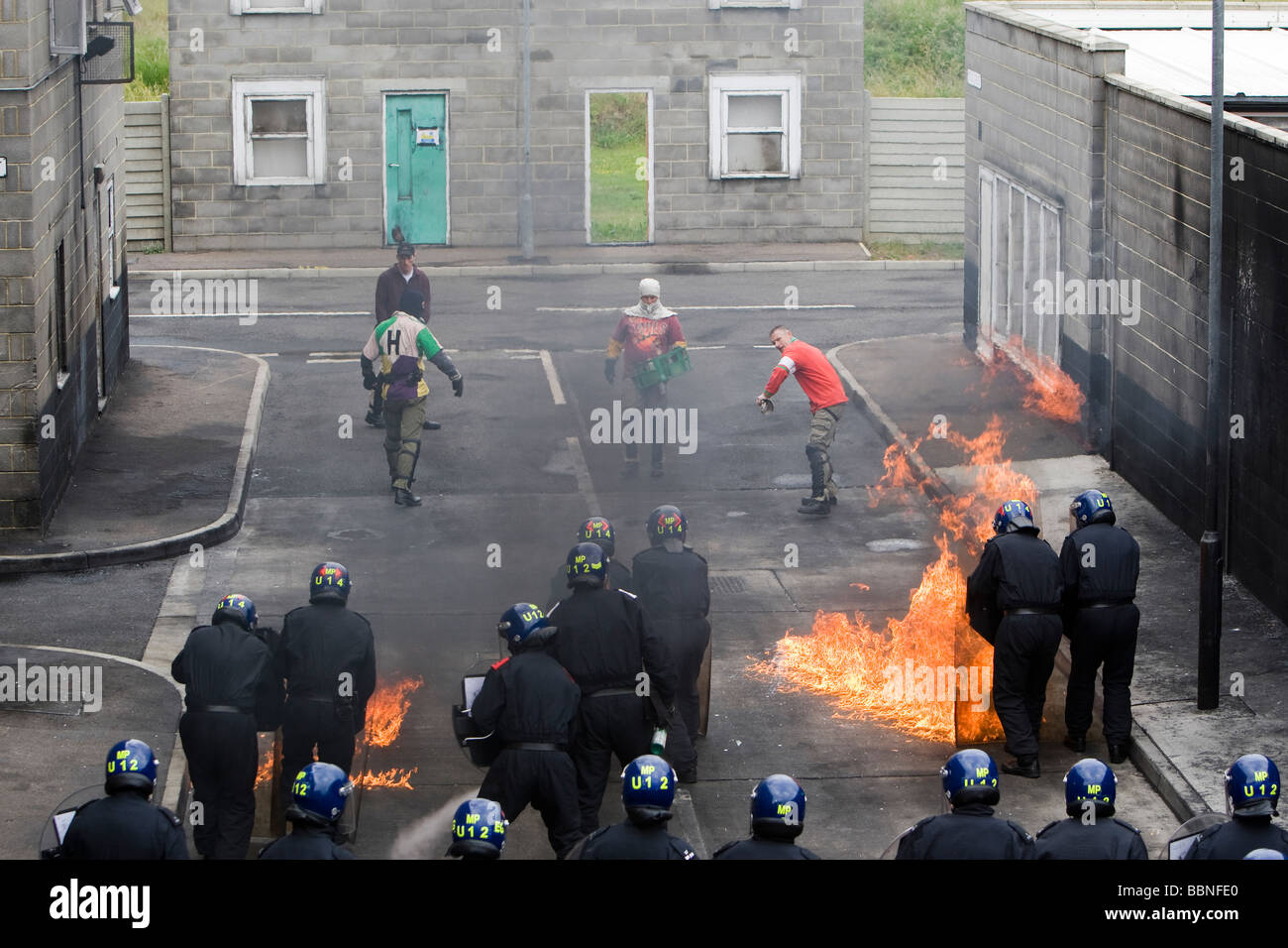 Londoner Polizei Offiziere in der Facharztausbildung an der Metropolitan Police Training Ärztehaus in Gravesend, Kent. Stockfoto