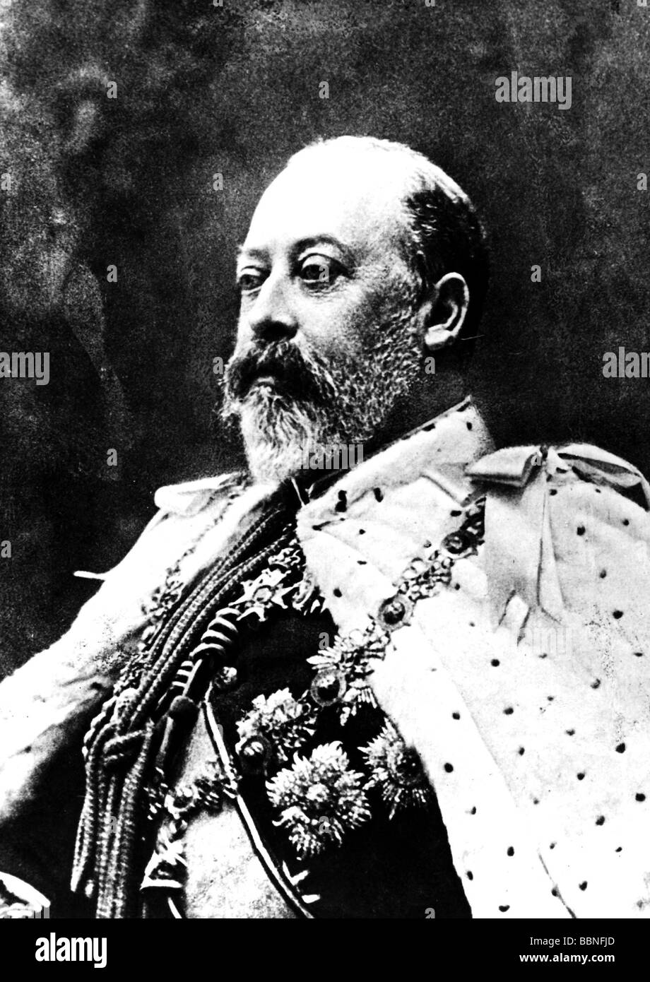 Edward VII, 9.11.1841 - 6.5.1910, König von Großbritannien 22.1.1901 - 6.5.1910, Porträt, 1901, Stockfoto