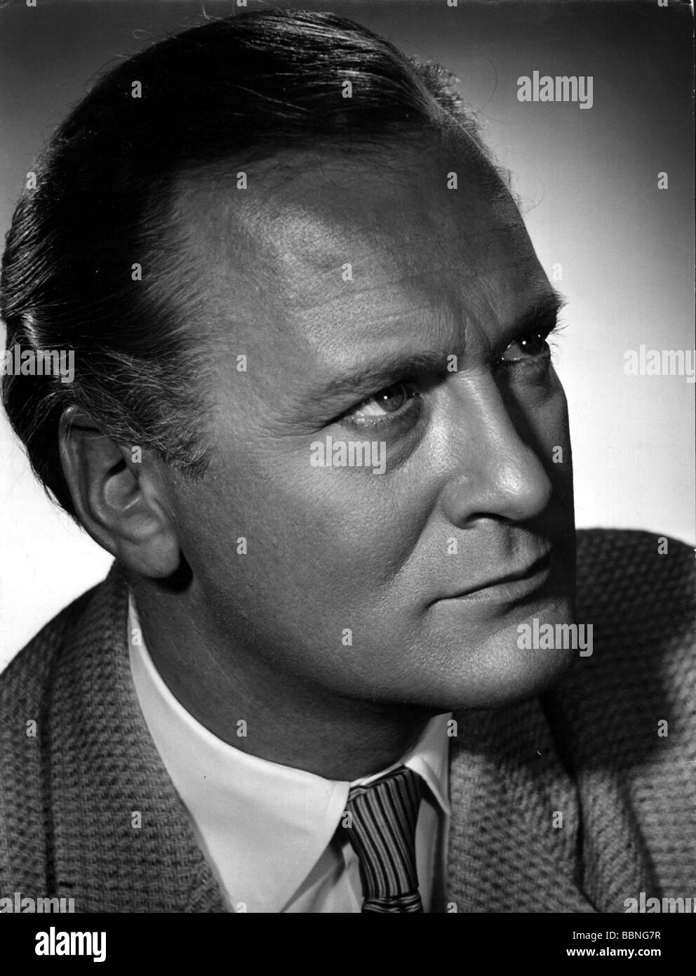 Juergens, Curd, 13.12.15 - 18.6.1982, deutscher Schauspieler, Porträt, PR-Foto zu 'Music by Night', 1953, Stockfoto
