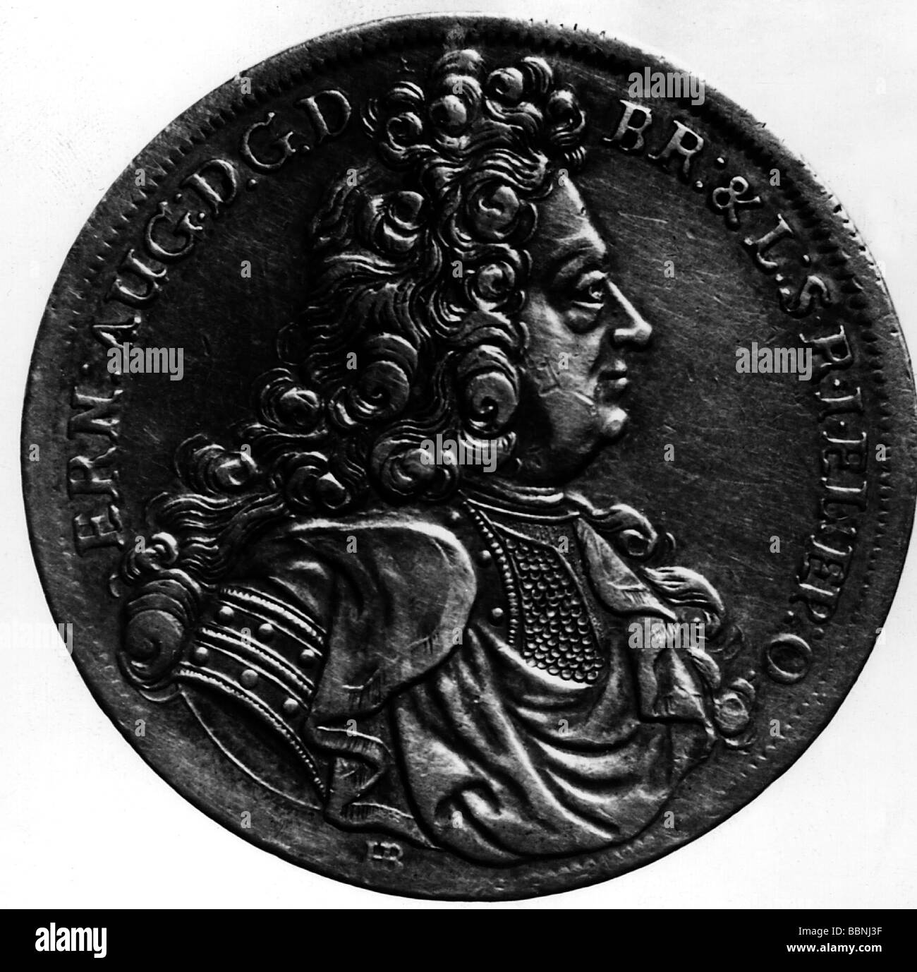 Ernest Augustus, 20.11.1629 - 23.1.1698, Herzog von Braunschweig-Lueneburg, Kurfürst von Hannover, Porträt, Seitenansicht, Medaille, Stockfoto