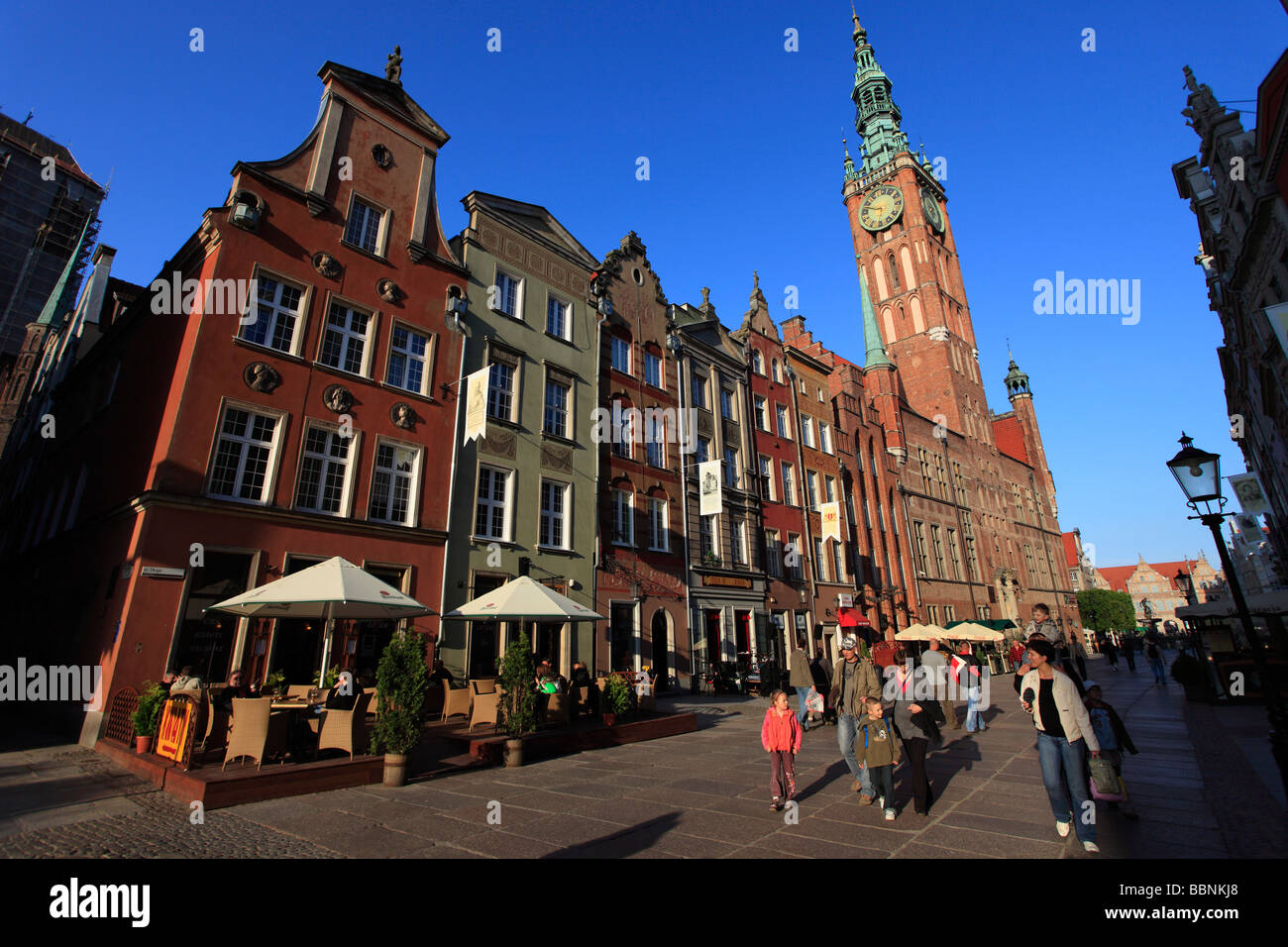 Polen-Danzig-Rathaus lange Straße Stockfoto