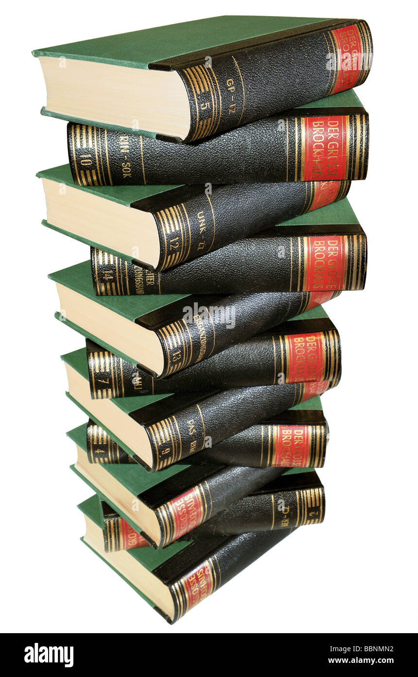 Literatur, Bücher, 'Der große Brockhaus' (Die Brockhaus Enzyklopädie), Deutschland, 1953, Stockfoto