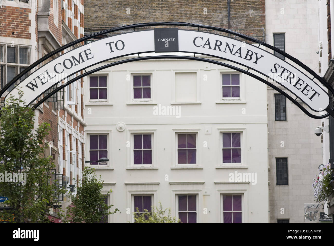 Geographie/Reisen, Großbritannien, London, Carnaby Street, willkommenes Zeichen, Additional-Rights - Clearance-Info - Not-Available Stockfoto