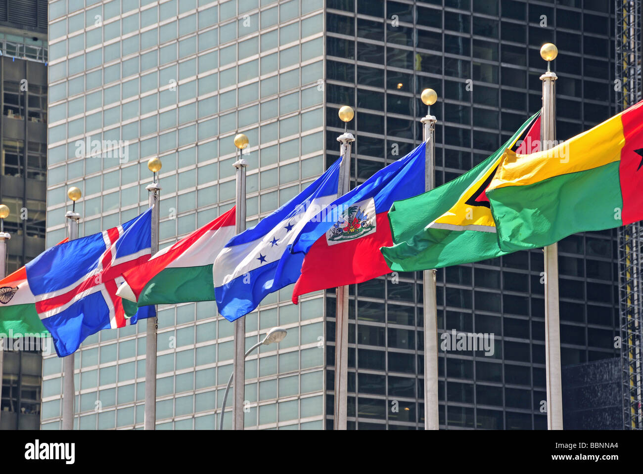 Geographie/Reisen, USA, New York City, UN-Hauptquartier, Manhattan, Außenansicht, Additional-Rights - Clearance-Info - Not-Available Stockfoto