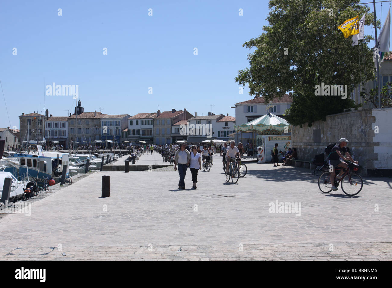 Uferpromenade La Flotte Ile de Re Frankreich Mai 2009 Stockfoto