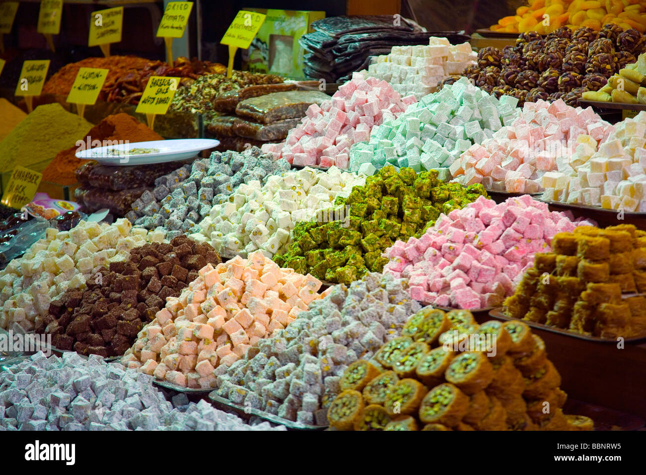 Die Spice Bazaar in Istanbul Türkei Stockfoto