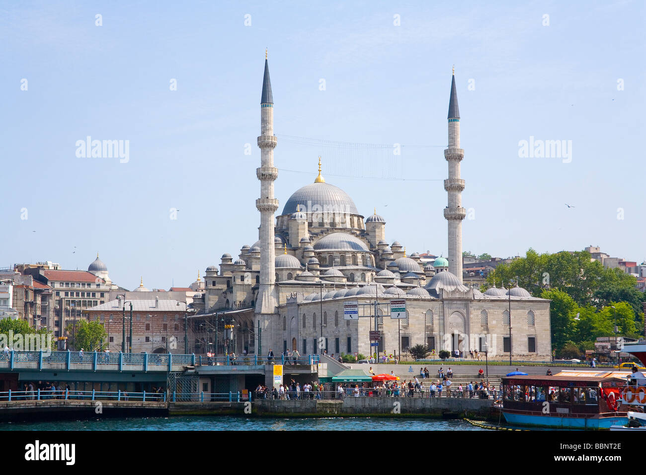 Die neue Moschee in Eminonu Istanbul Stockfoto