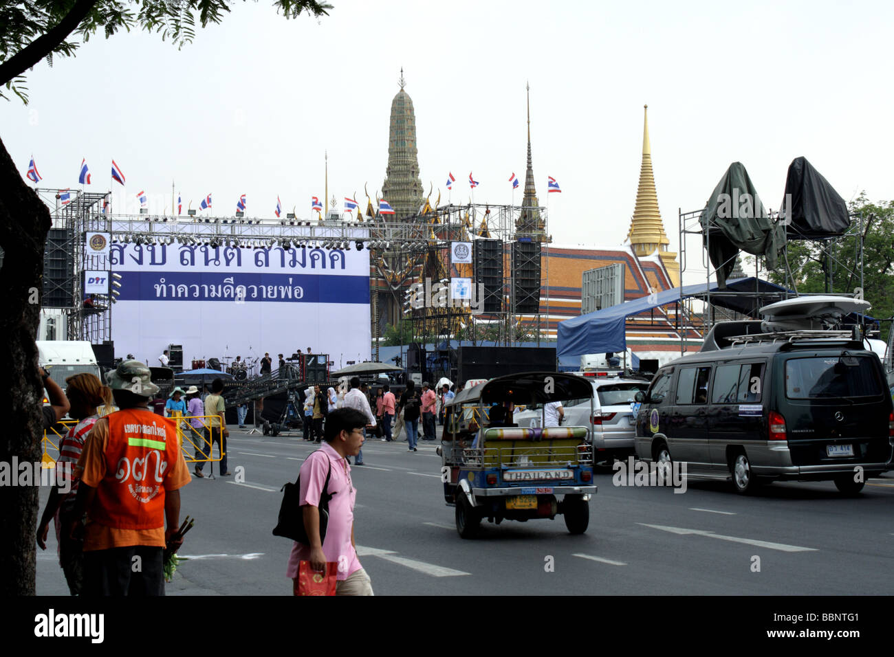 Festival in der Nähe von The Grand Palace, Bangkok, Thailand Stockfoto