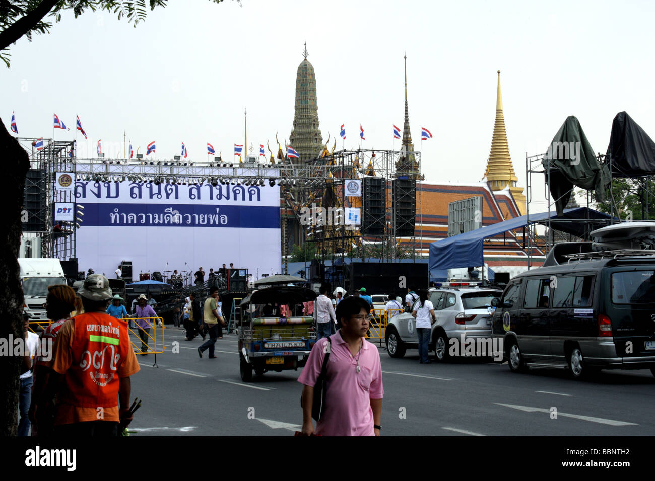 Festival in der Nähe von The Grand Palace, Bangkok, Thailand Stockfoto